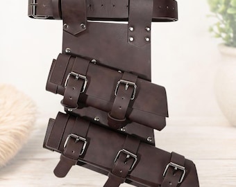 Cinturón porta-espadas doble medieval con forma de rana, accesorio para disfraz de caballero vikingo de feria renacentista