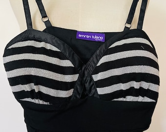Upcycled tank crop top size XS