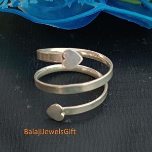 925 Sterling Silber Herz Ring | Multi-Band Stapeln Boho Schmuck