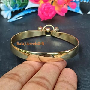 Armband i massiv mässing, tjockt stapelbart armband, boho armband, unisex armband, handgjort mässingsarmband för kvinnor, minimalistiska smycken, ren mässing bild 5