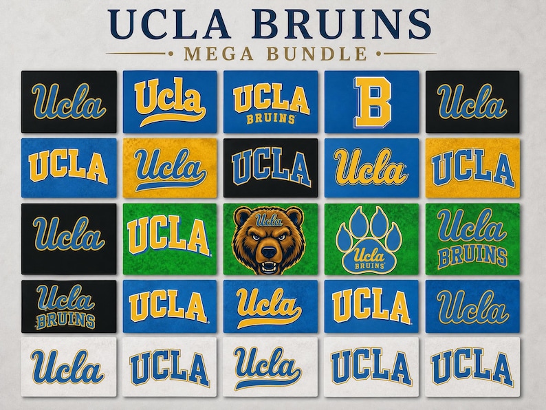 UCLA Bruins Premium Digital Logo Bundle - 20 High-quality Svg, Png, Pdf ...