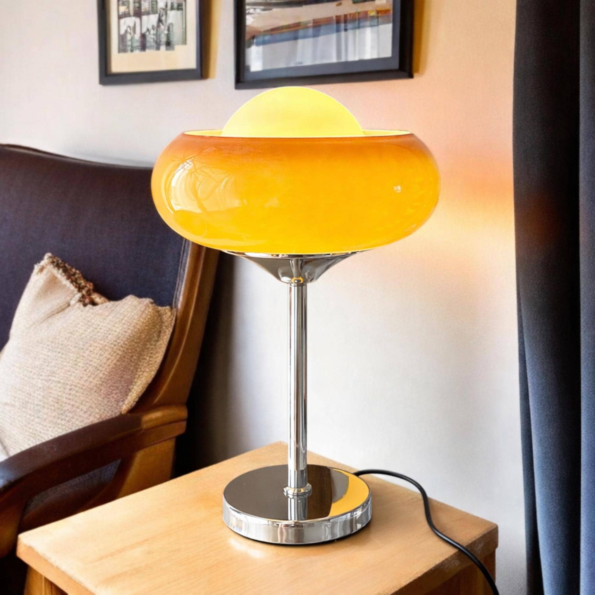 Vintage orange lamp - Etsy 日本