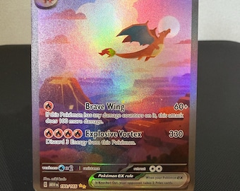 Glurak ex Glumanda - Pokemon Fan Made Karte 151 SIR Proxy Custom gemasert