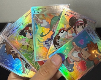Pokemon verschiedene Trainer - Pokemon Fan Karte - Misty’s Gunst, Rosa, Lusamin, Skyla, Bianca, Sabrina’s Vorschlag, Green’s Exploration