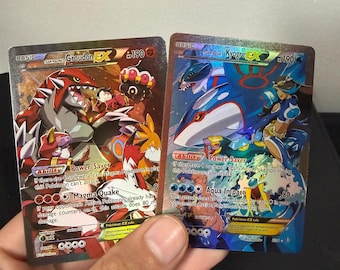 Team Magma Groudon EX & Team Aqua Kyogre EX - Pokemon Fan Made Karten