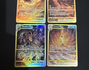 Crown Zenith GOLD Karten - Pokemon Fan Karte - Origin Forme Palkia, Zifferblatt, Giratina und Arceus VSTAR