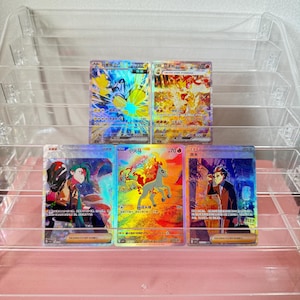 Pack de cartes de gemmes exclusives chinoises - carte faite par des fans de Pokémon - mains de fer arcaniques Ponyta Larry Rika proxy texturées personnalisées