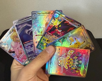 All Ascated Heroes SIRs - Pokemon FAN MADE Karte - Mega Gengar, Dragonite, Lillies Piefe, Pikachu ex, Mewtu, Diancie, Meganium Froslass
