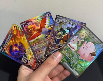 Ausgezeichnete Rivalen SIRs - Pokemon Fan Made Karten - Lilies Ex, Team Rockets Moltres, Cynthias Garchomp, Ethans Ho oh