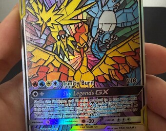 Moltres & Zapdos Articuno gin Pokemon Fan Made Karte Englisch Japanisch Promo Proxy SM210