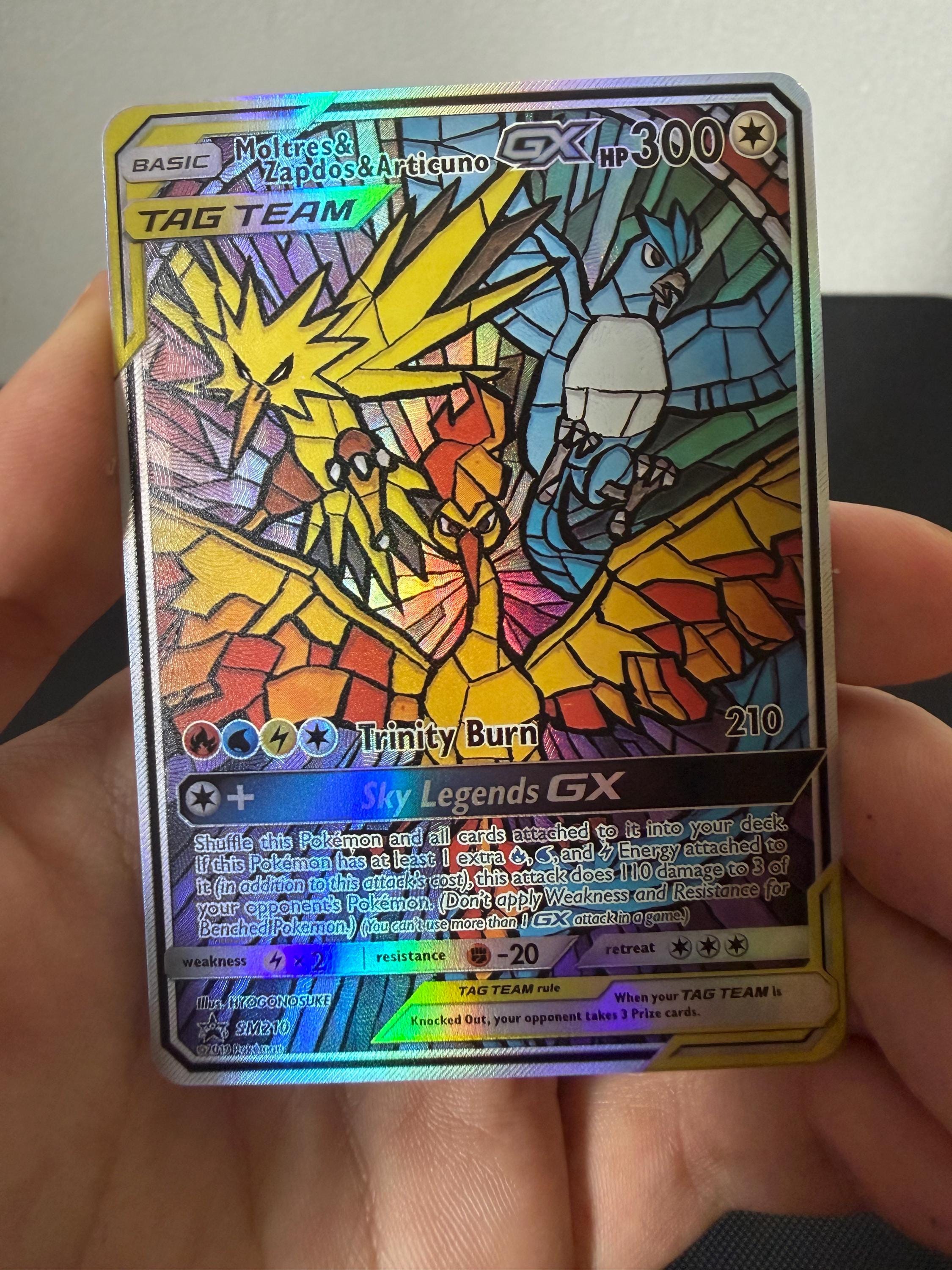 articuno gx pokemon card (Full Art) 154/168 [RWL1] Trinity Burn (210) Attack 2 Articuno GX SV54/SV94 Hidden Fates