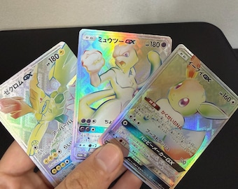 Evoli, Mewtu, Zekrom 5 Regenbogen Karten - Pokemon Fan Karte
