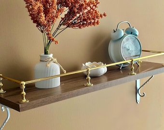 Brass Gallery Rail-Unlacquered Shelf Tipping Rail
