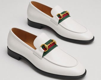 Designer Style Horsebit Loafers – Handmade Leather Dress Shoes for Men, Luxury Slip-On Formal Wear
