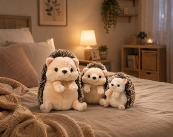 Soft Plush Hedgehog Toy: Cuddly Stuffed Animal, Woodland Nursery Decor