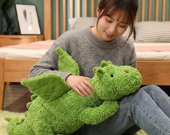 Soft Dragon Plushie Weighted Stuffed Animal Pillow for Kids and Adults