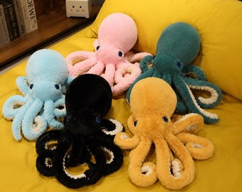 Soft Plush Octopus Toy, Stuffed Sea Animal Pillow, Cuddle Doll, Nursery Decor