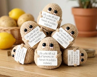 Handcrafted Crochet Positive Potato Desk Decor
