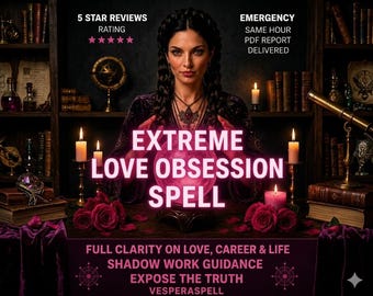 EXTREM Liebe Obsession Zauber | Machen Sie sie verrückt nach Ihnen | Ergebnisse am selben Tag | Kraftvolles Bindungsritual | Kehre zu mir zurück | Tiefe Anziehungskraft |