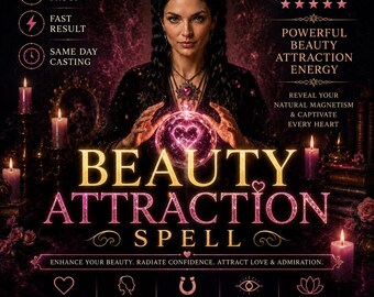 Skönhet Attraktion Besvärjelse Kraftfull Förförelse Manifestation Ritual Självförtroende Glamour Charm Begär Energiförstärkning Magnetisk