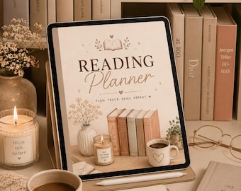 Planificador de lectura digital / Diario de lectura en PDF para GoodNotes
