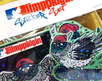 limp pidgin sticker set 5pc