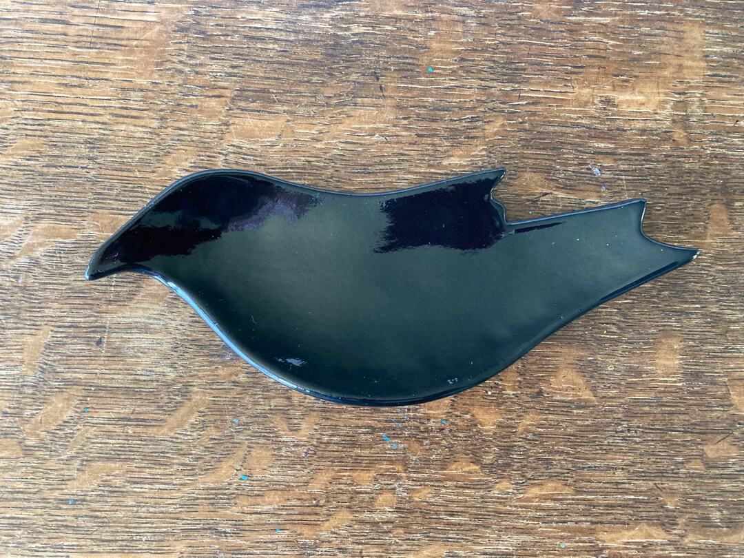 SPOON REST Black CROW Stoneware Clay Handmade - Etsy