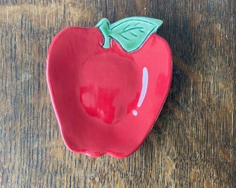 LEPEL REST KERAMIEK Red Juicy Apple Steengoed Klei Handgemaakt