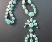 Federico Jimenez Rare Vintage Mined Royston Turquoise quot Kachina Maiden Naja quot 925 Necklace