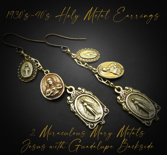 Vintage 1930's-40's Religious Holy Medals-Miracul… - image 1