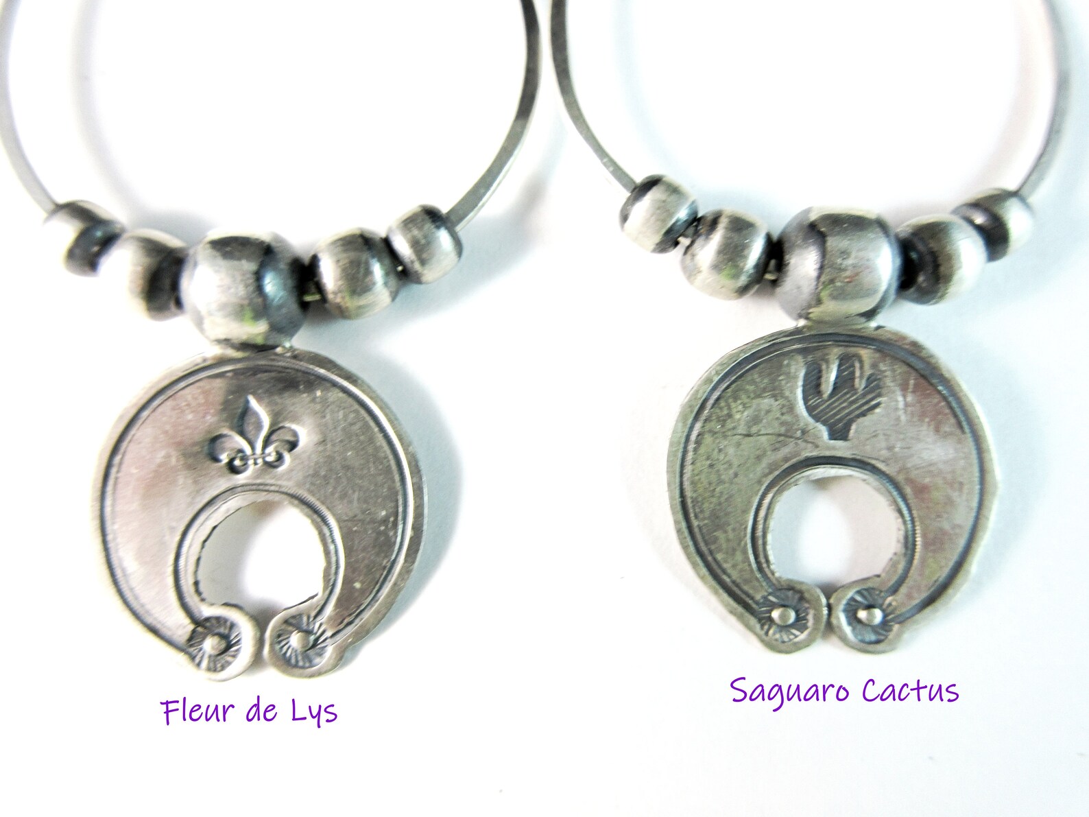 DON LUCAS Hand Pounded Hoop NAJA Charm Dangle Navajo Pearl Etsy