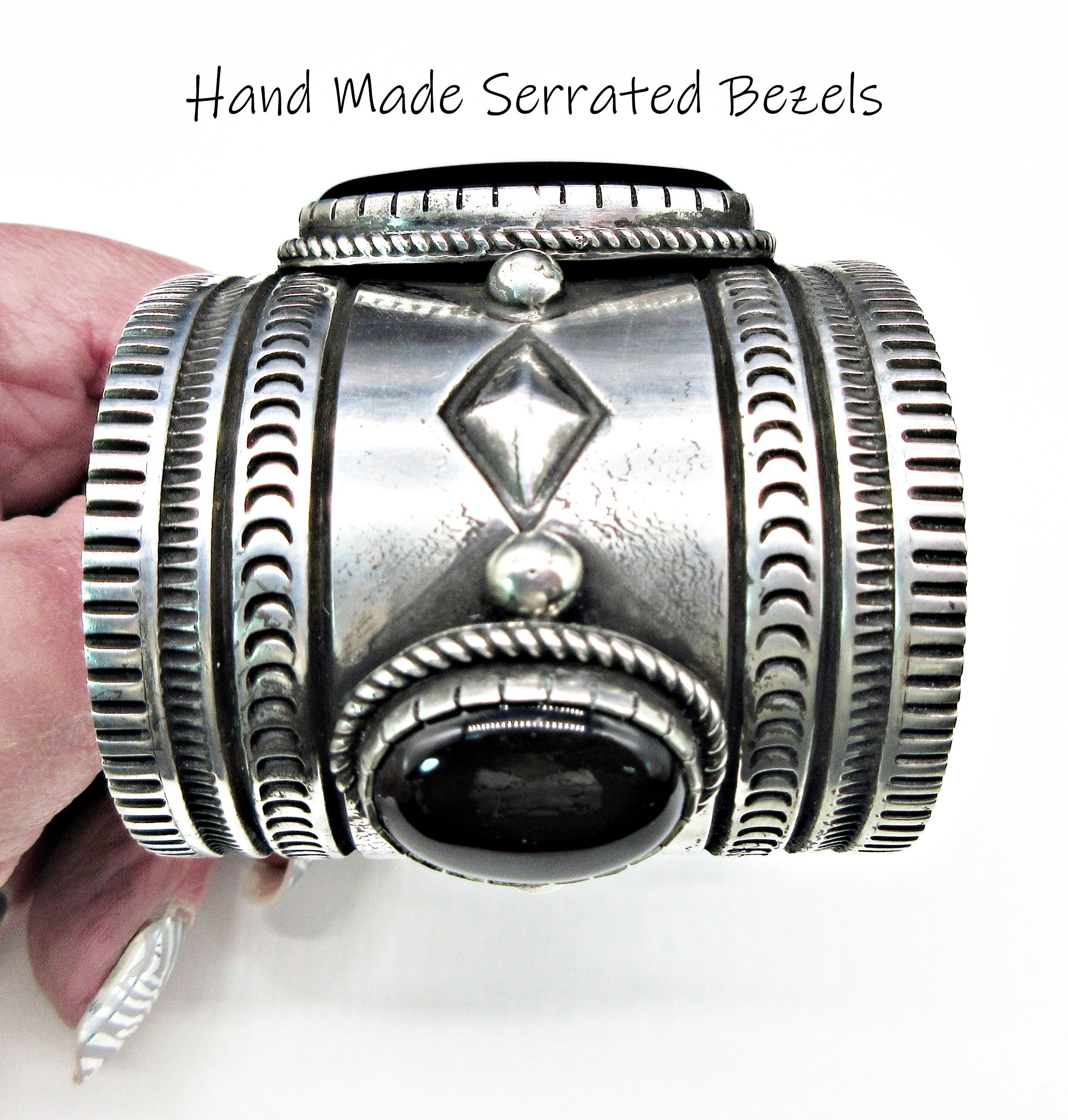 Navajo/zuni Artisan-albert JAKE-HEAVY 12 Gauge- Black Onyx