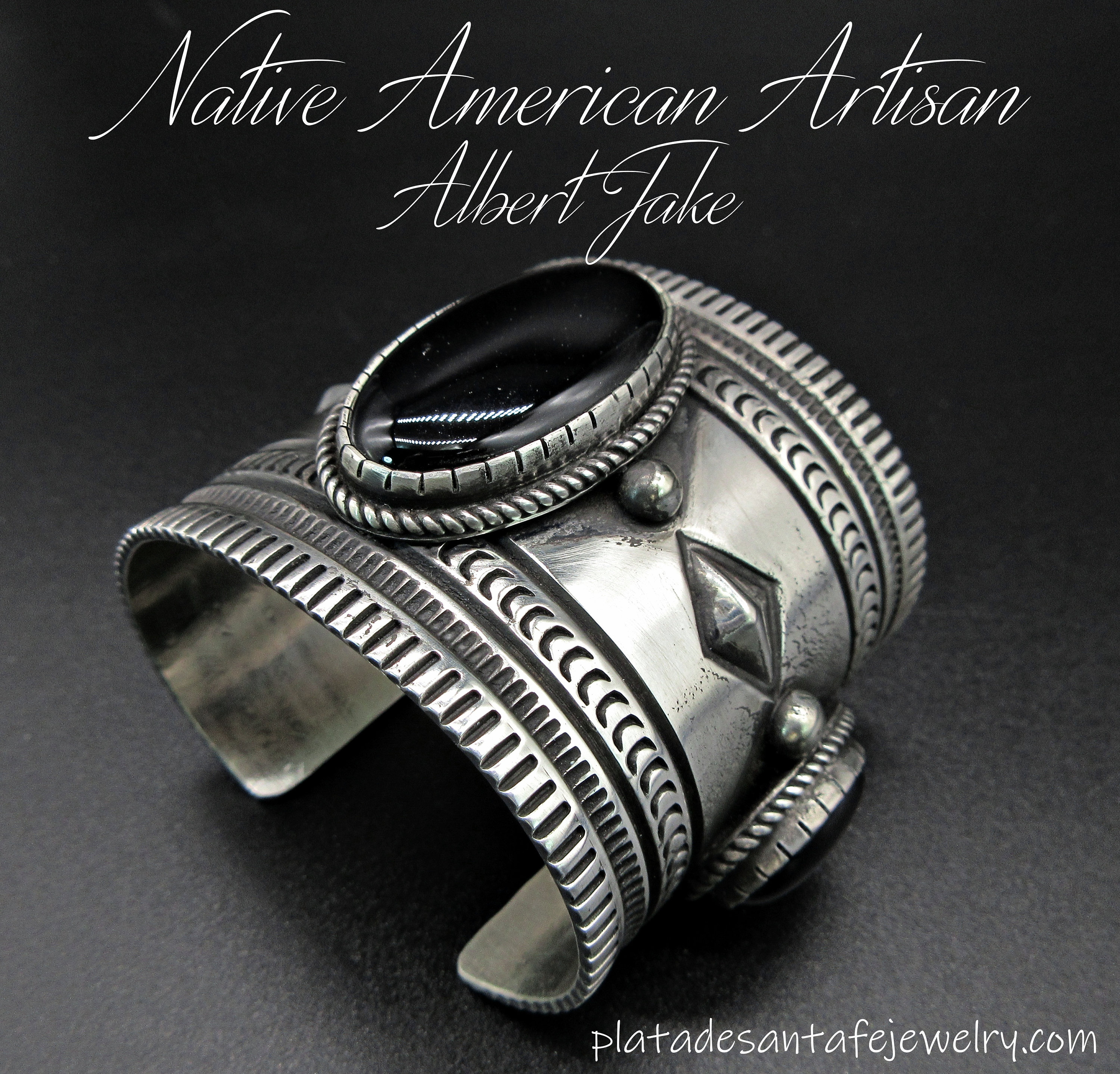 Navajo/zuni Artisan-albert JAKE-HEAVY 12 Gauge- Black Onyx