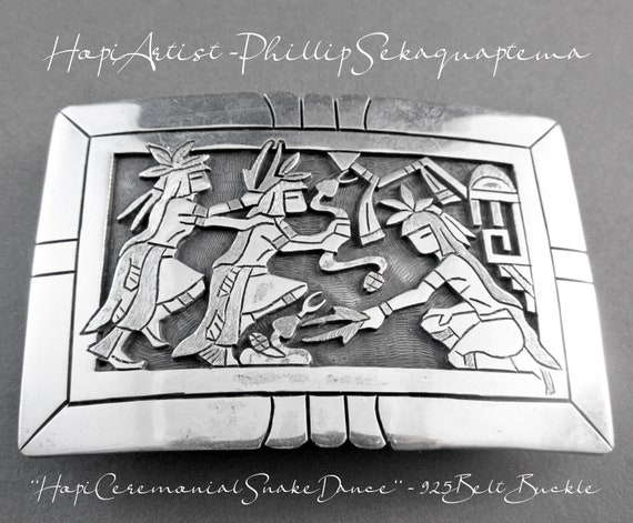 Statement Vintage Native American Hopi Phillip Sekaquaptewa Turquoise Sterling Silver Bracelet Statement Vintage Native American Hopi Phillip Sekaquaptewa Turquoise Sterling Silver Bracelet