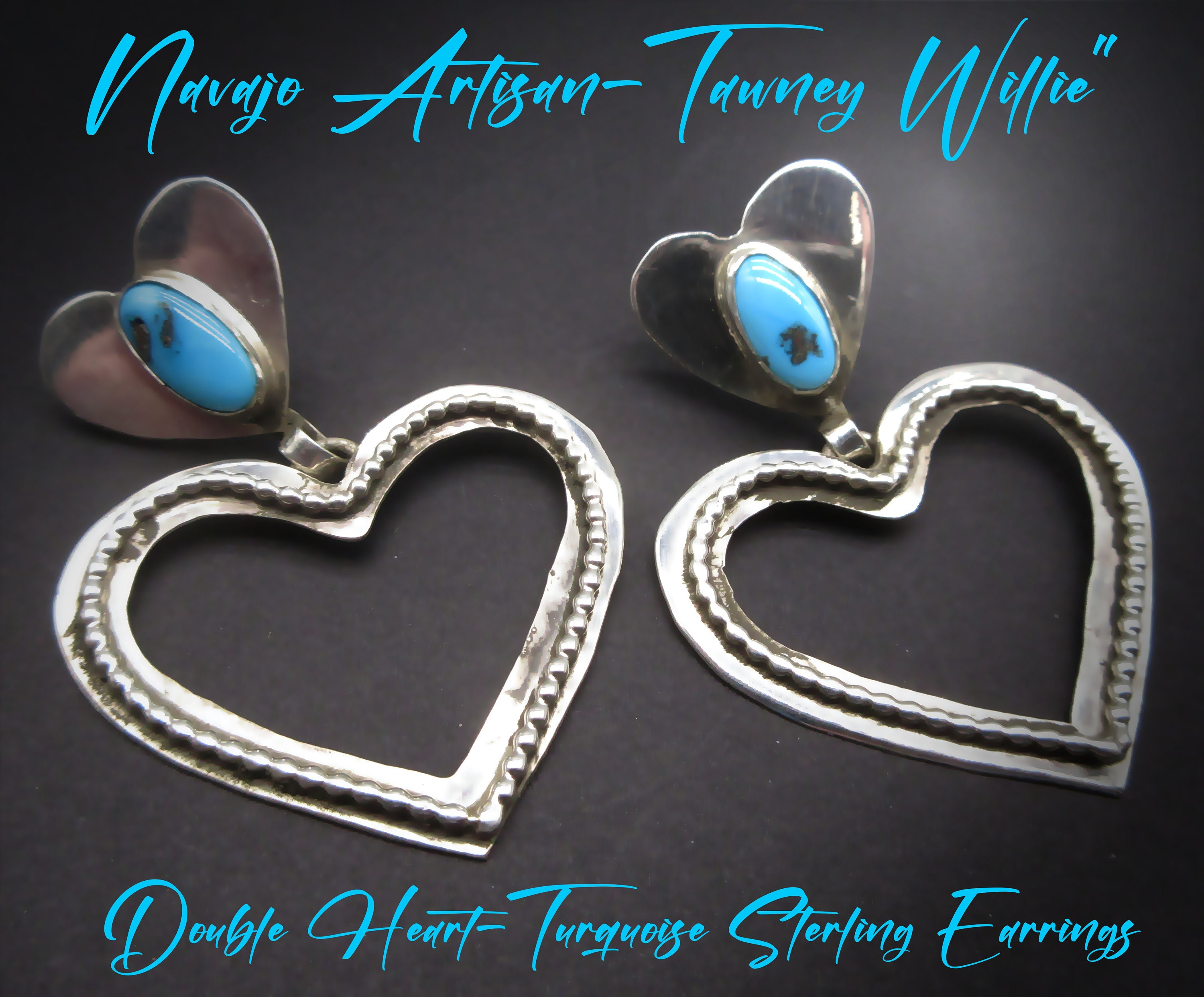 Fabulous Jeanette Dale Native American Navajo Sterling Silver Royston Turquoise Earrings Fabulous Jeanette Dale Native American Navajo Sterling Silver Royston Turquoise Earrings
