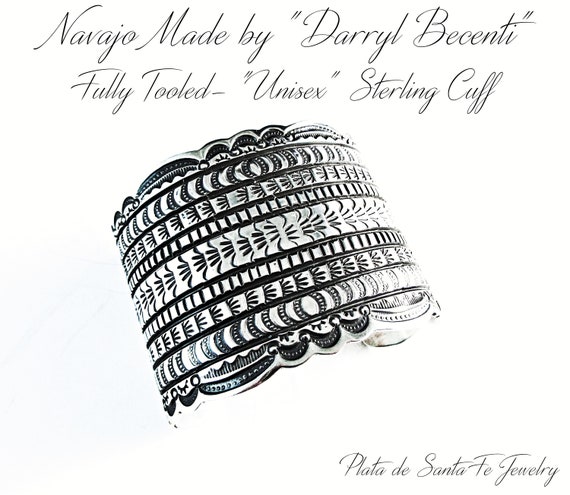 Very Important Vintage Native American Navajo Darrell Becenti (d) Lapis Sterling Silver Bracelet Very Important Vintage Native American Navajo Darrell Becenti (d) Lapis Sterling Silver Bracelet