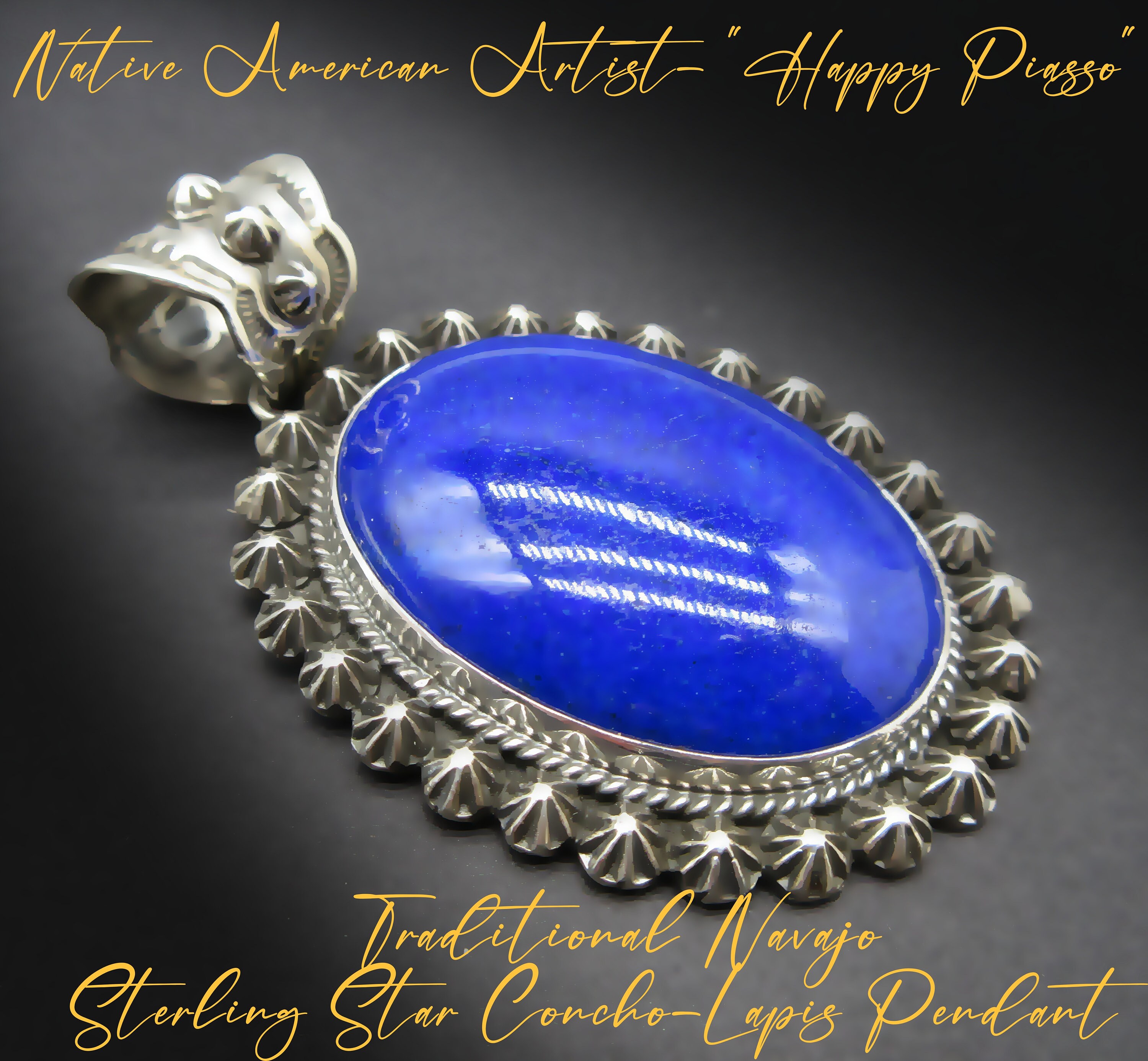 Absolutely Fab!! Native American Navajo Denim Lapis Sterling Silver Necklace Absolutely Fab!! Native American Navajo Denim Lapis Sterling Silver Necklace