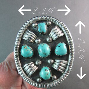 Navajo PAUL CHEE Vintage 1970's-Heavy Battle Mountain Turquoise Vintage Traditional Sterling Cuff 4.4 Ounces 23/4For Smaller Wrist image 5