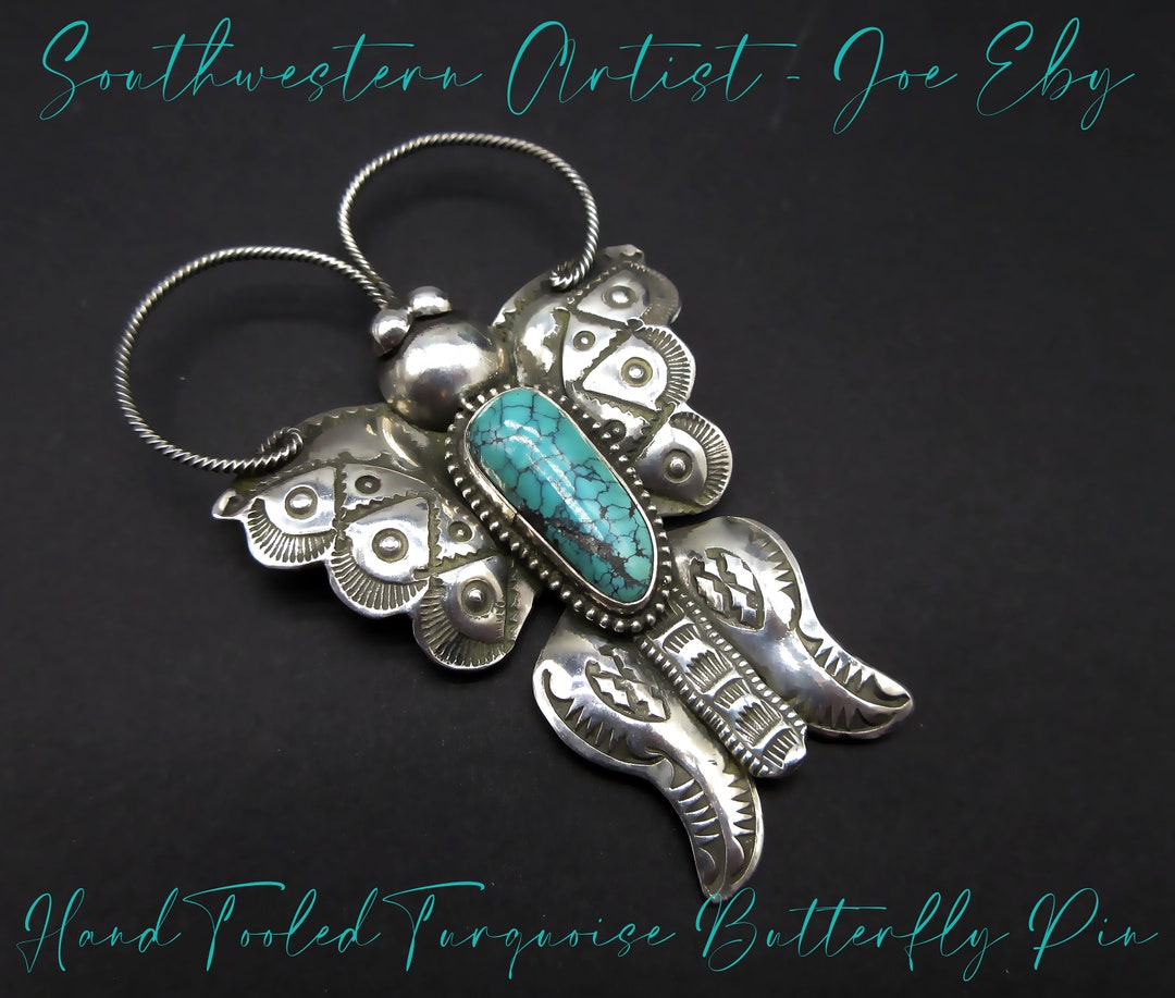 Sonunique Vintage Native American Navajo Spider Turquoise Sterling Silver Earrings Sonunique Vintage Native American Navajo Spider Turquoise Sterling Silver Earrings