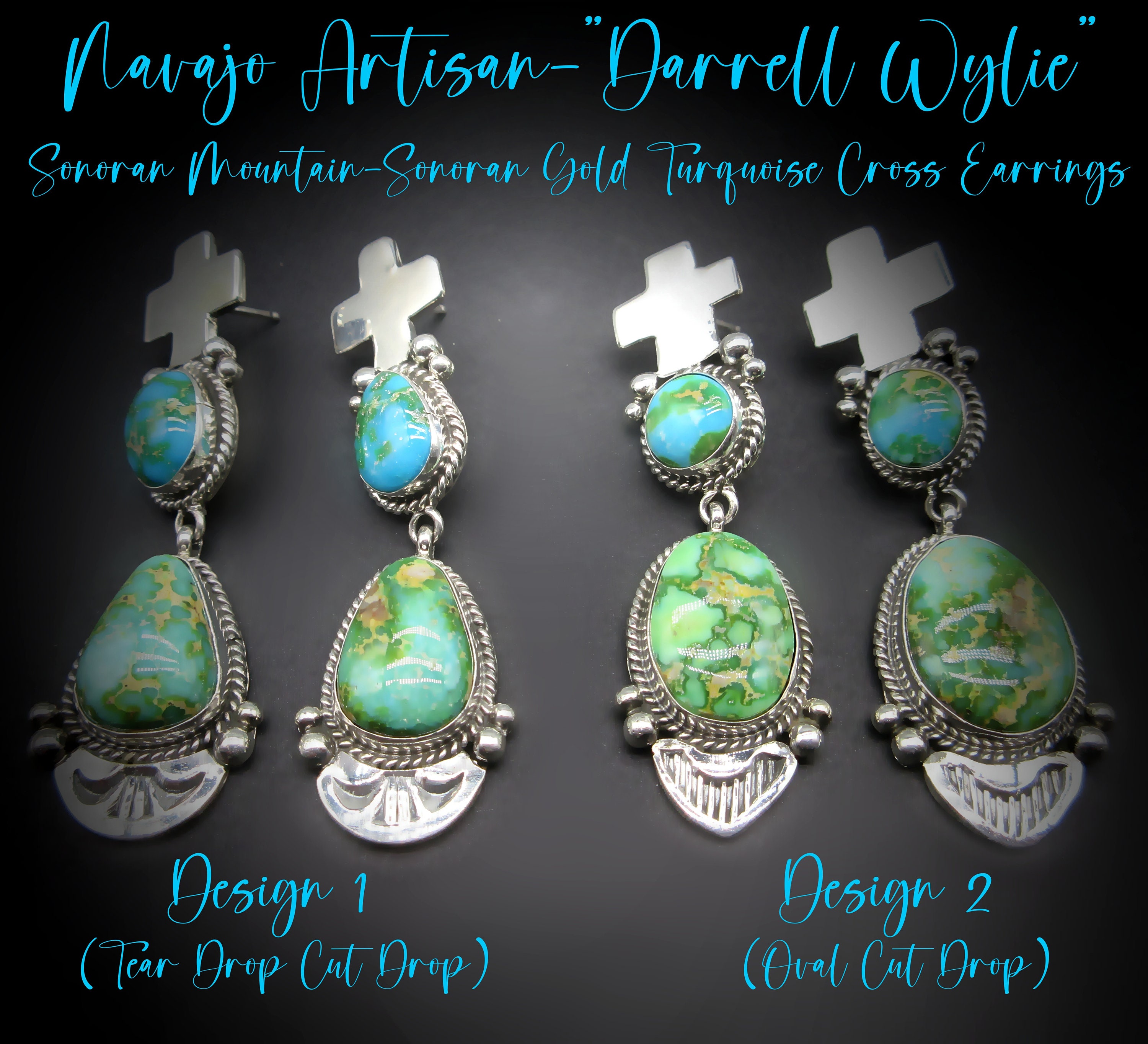 Native American Important Jeanette Dale Turquoise Cross Sterling Silver Necklace Native American Important Jeanette Dale Turquoise Cross Sterling Silver Necklace
