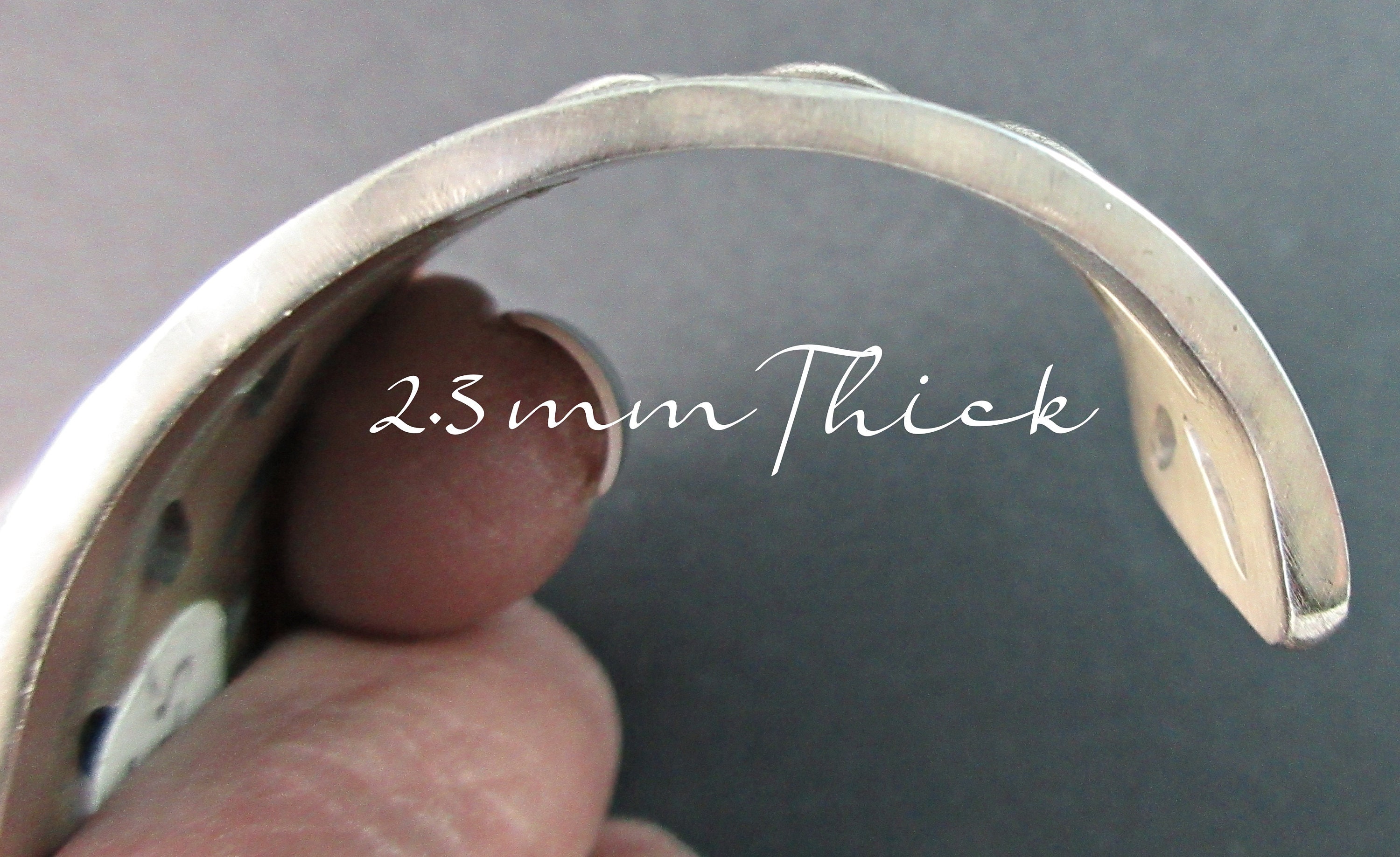 Navajo HERMAN Smith-heavy Gauge-precise Repousse 925 Cuff-fits 6-3 