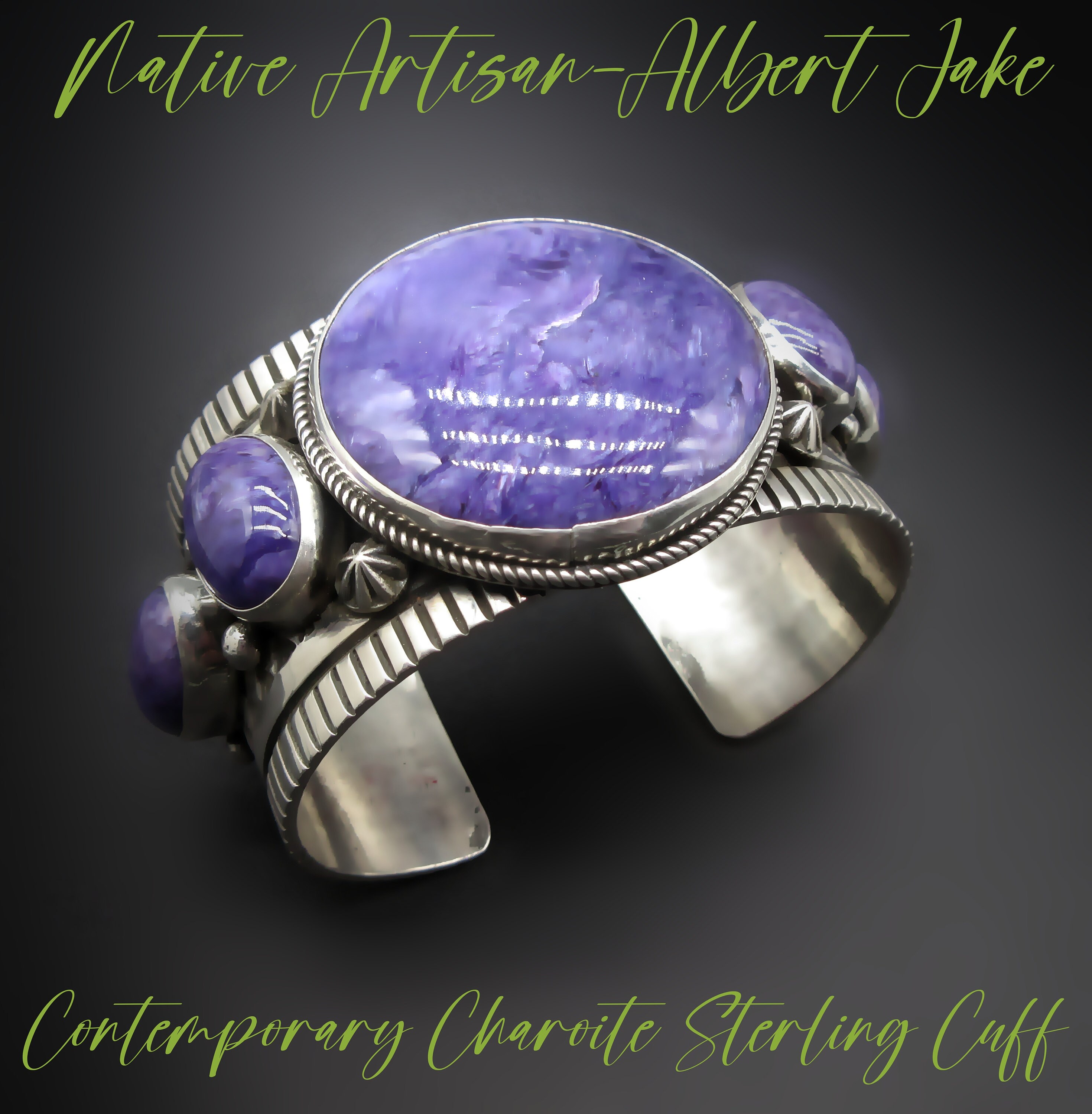 Perfectly Purple 145 Gram Native American Navajo Charoite Sterling Silver Bracelet Perfectly Purple 145 Gram Native American Navajo Charoite Sterling Silver Bracelet