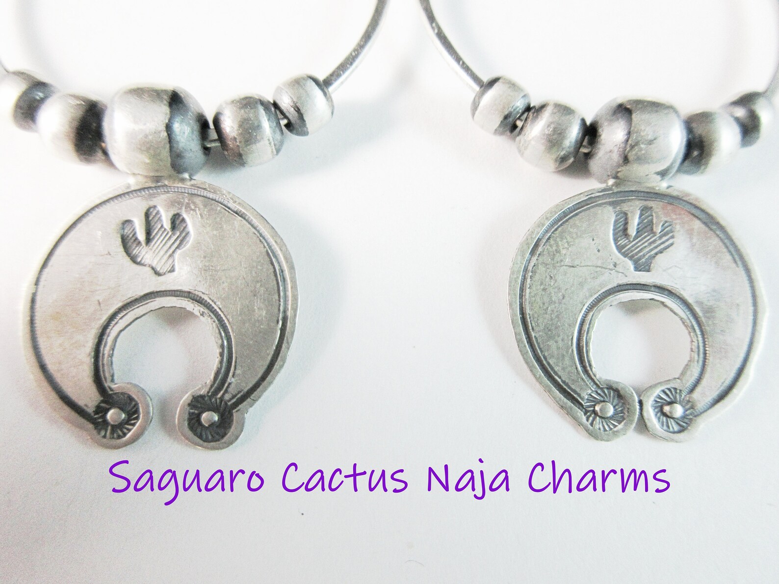 DON LUCAS Hand Pounded Hoop NAJA Charm Dangle Navajo Pearl Etsy