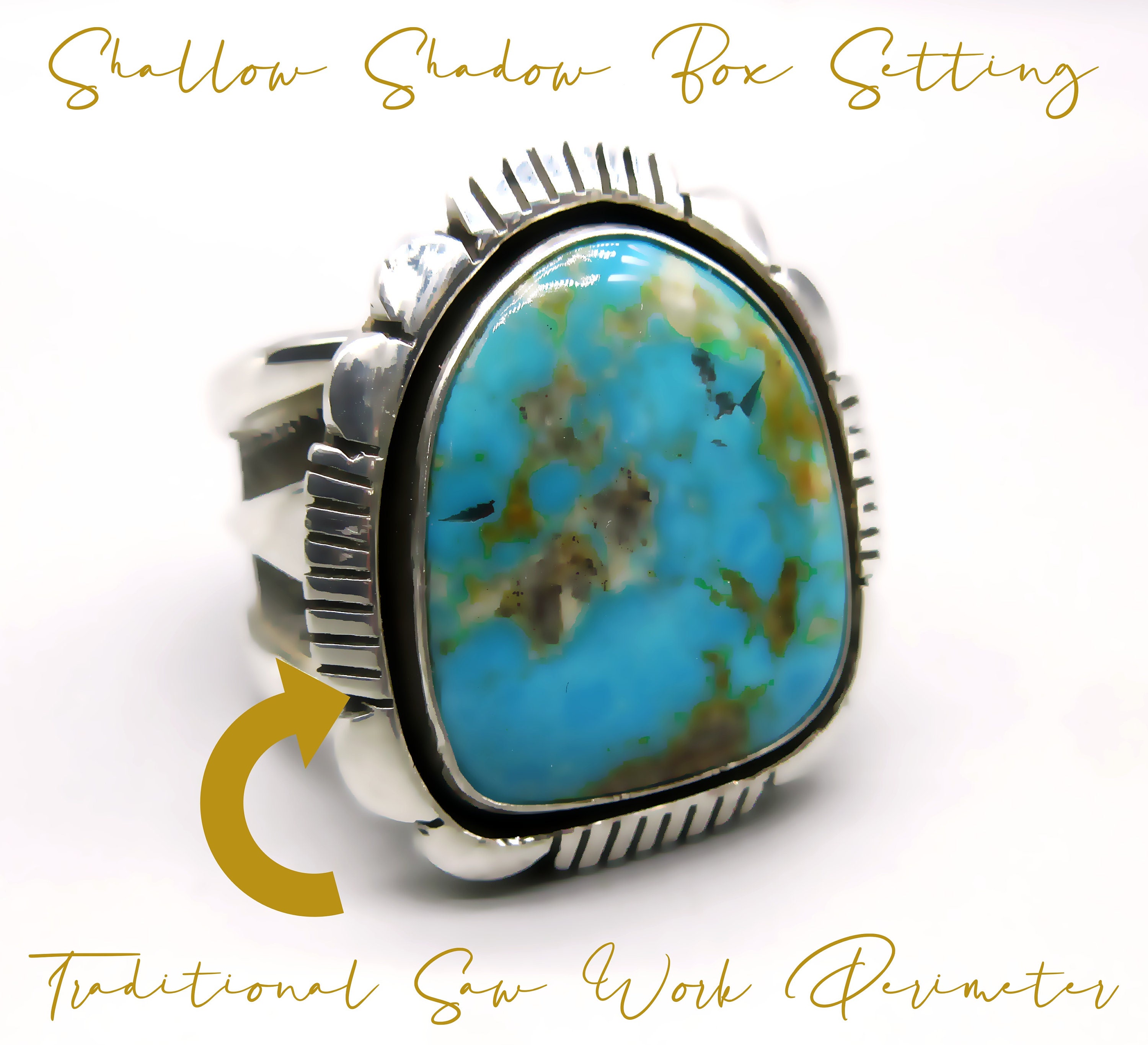 Navajo Artisan-cooper Willie-caribbean Blue Colored ROYSTON