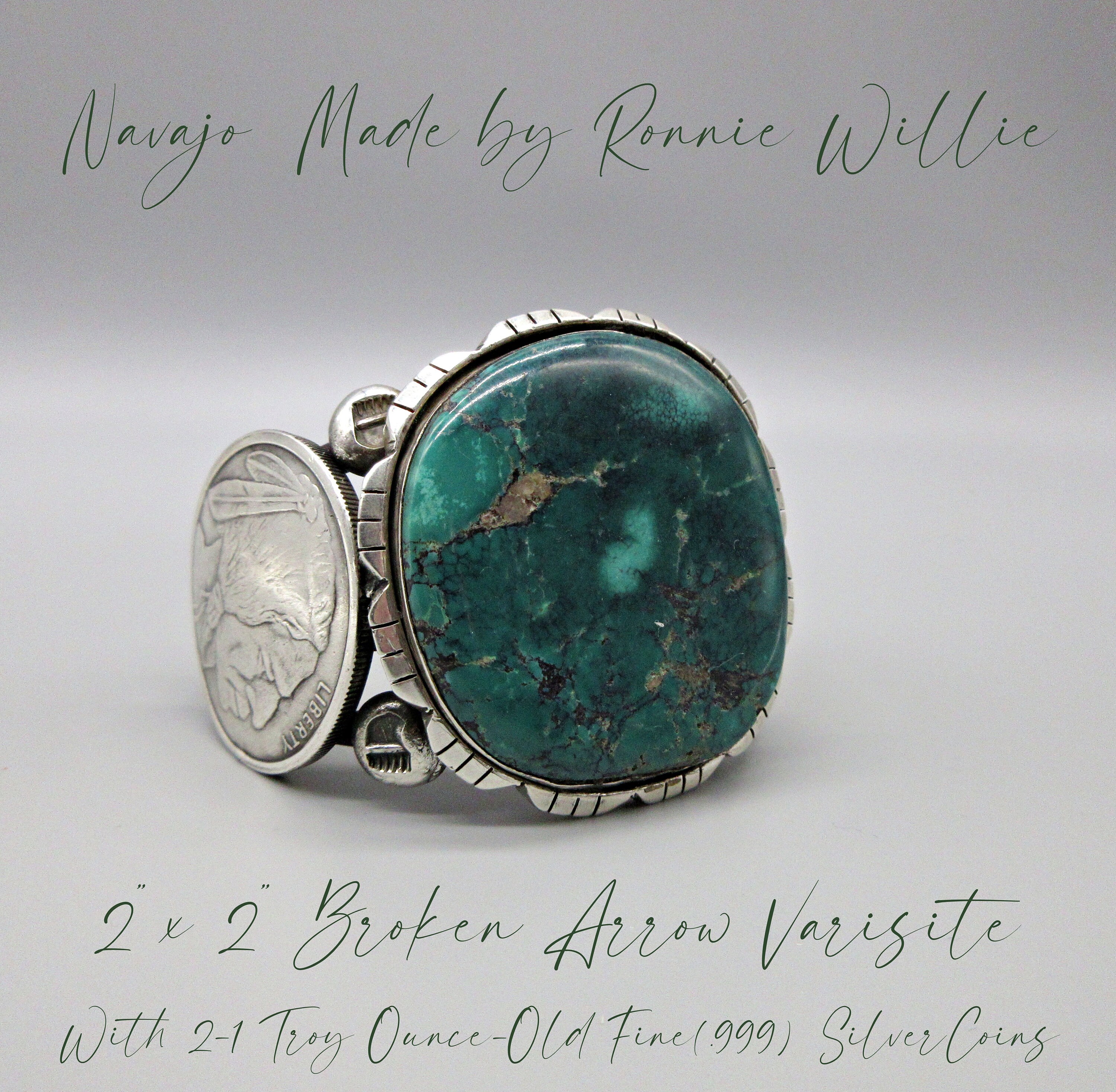 Navajo Artisan-ronnie Willie-huge & Chunky-broken Arrow Navajo Artisan-ronnie Willie-huge & Chunky-broken Arrow