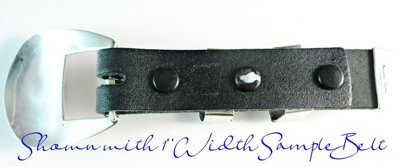 Ceinture En Peau De Lézard J.B. Hill Avec Boucle Sterling Et Turquoise - Taille 30, Noir, Occasion TBE