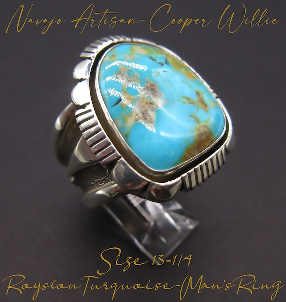 Navajo Artisan-cooper Willie-caribbean Blue Colored ROYSTON