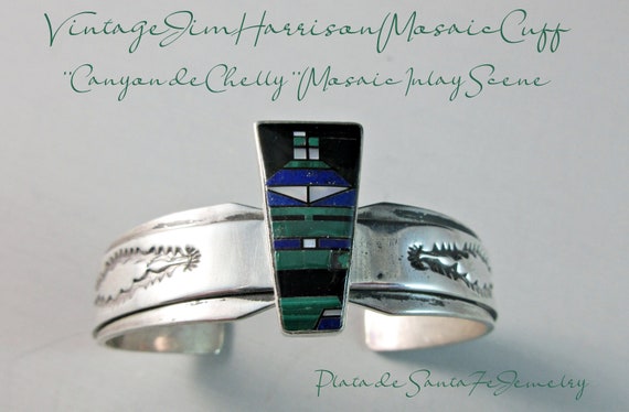 Very Important Vintage Native American Navajo Jim Harrison Turquoise Sterling Silver Bracelet Very Important Vintage Native American Navajo Jim Harrison Turquoise Sterling Silver Bracelet