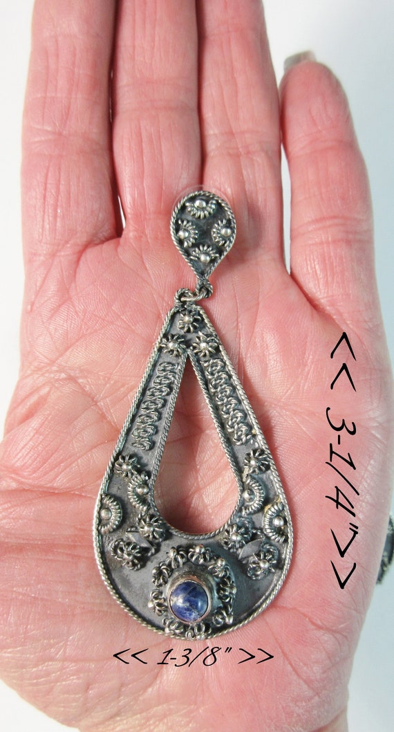 Vintage Taxco-Tear Drop Shape-Etruscan/Byzantine … - image 7