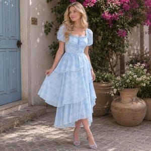 light pink chiffon wedding dress Peony empire waist wedding dress Zipper 9 Novah - PLUS SIZE Size:M/US 4